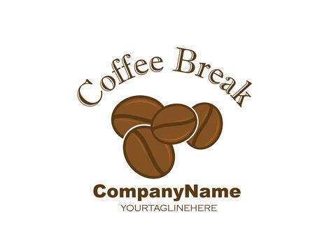 Coffee Beans Logo Template vector icon designのイラスト素材