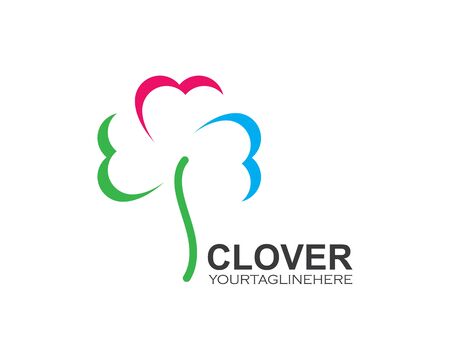 clover leaf vector icon illustration design templateのイラスト素材