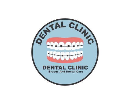 dental clinic icon logo vector illustration design templateのイラスト素材