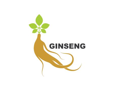 ginseng illustration icon vector design templateのイラスト素材
