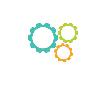 Gear Logo Template vector icon illustration designのイラスト素材