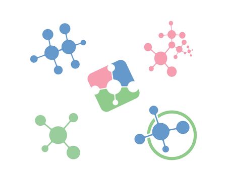 molecule logo vector illustration design templateのイラスト素材