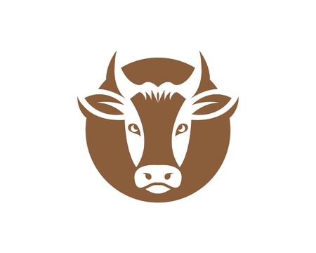 cow logo vector illustration templat designのイラスト素材