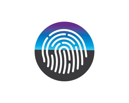 fingerprint logo icon illustration vector template designのイラスト素材