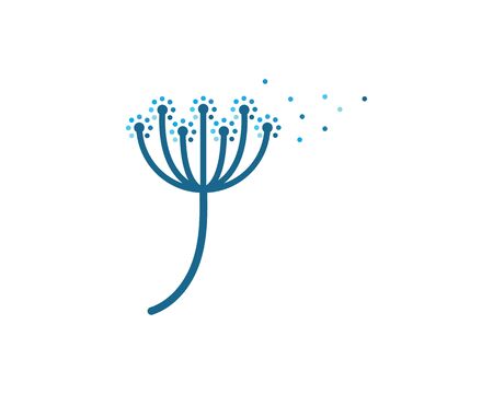 dandelion flower logo icon vector illustrationのイラスト素材