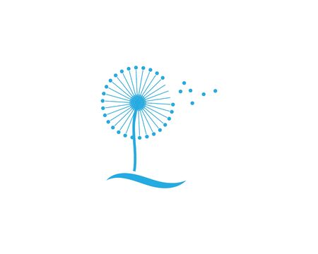 dandelion flower logo icon vector illustrationのイラスト素材