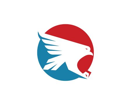 Falcon Eagle Bird Logo Template vector iconのイラスト素材