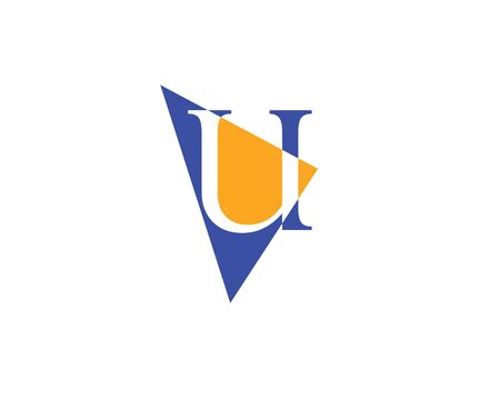 u Letter Icon Design Vector Illustrationのイラスト素材