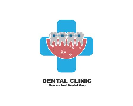 dental clinic icon logo vector illustration design templateのイラスト素材
