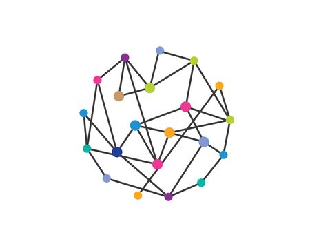 global network logo icon vector illustration design templateのイラスト素材