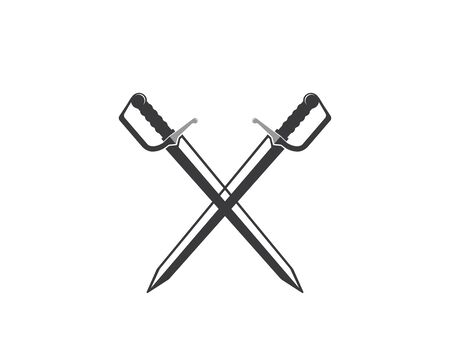 sword logo icon vector illustration design templateのイラスト素材