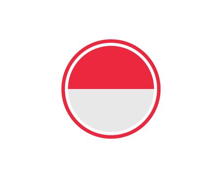 indonesian flag vector icon illustration designのイラスト素材