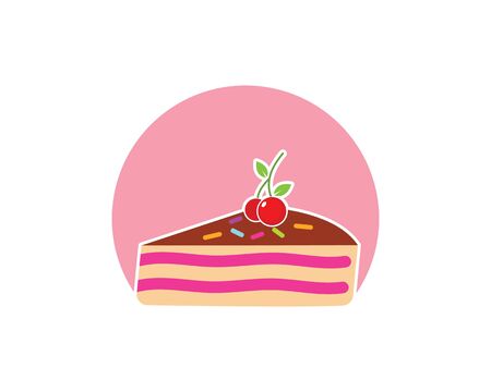 Cake logo vector ilustration template