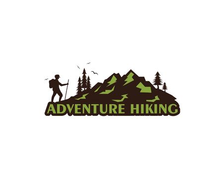 adventure hiking vector icon illustration design templateのイラスト素材