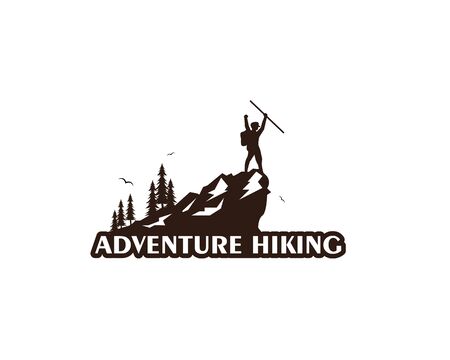 adventure hiking vector icon illustration design templateのイラスト素材