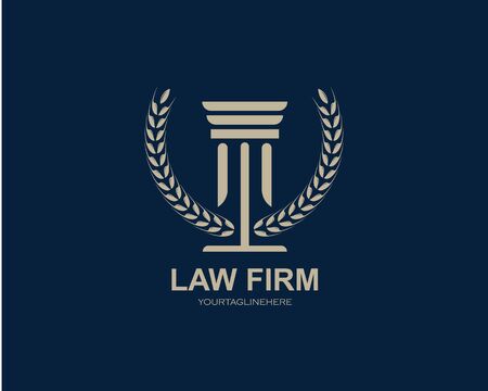 lawyer logo vector icon  templateのイラスト素材