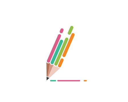 pencil vector illustration icon and logo of education designのイラスト素材