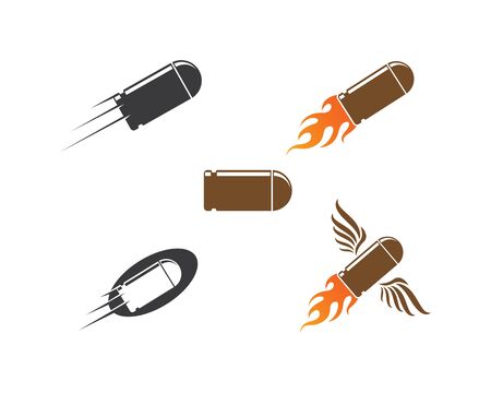 bullet gun vector icon illustration design templateのイラスト素材
