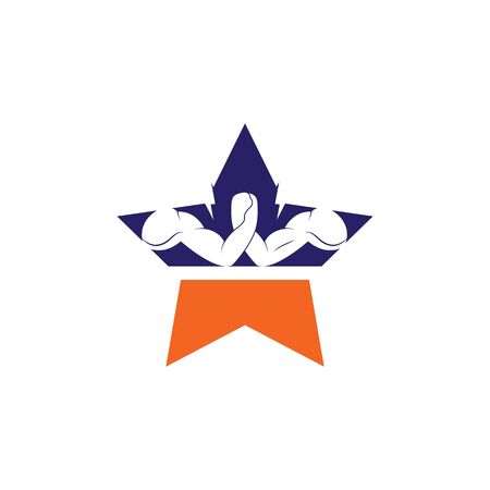 arm wrestling vecor icon illustration design templateのイラスト素材