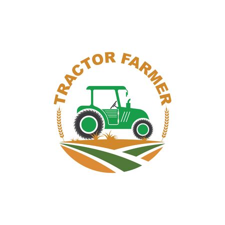 tractor farmer  icon vector illustration design templateのイラスト素材