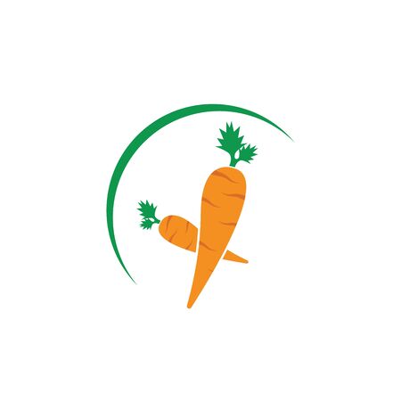 carrot logo icon vector illustration design templateのイラスト素材