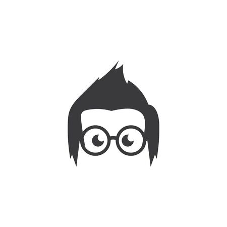 geek boy icon vector illustration design templateのイラスト素材
