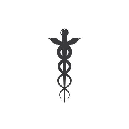 medical snake vector icon illustration designのイラスト素材