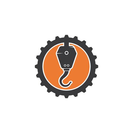 crane hook  vector icon logo design templateのイラスト素材