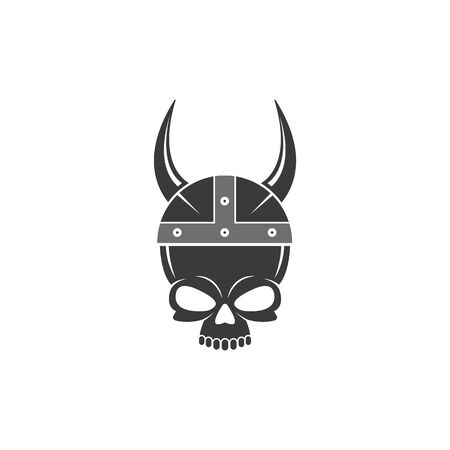 spartan helmet with skull and vector icon illustration designのイラスト素材