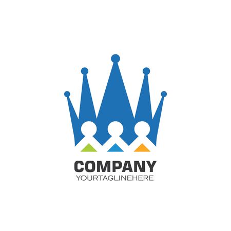 crown Community, network and social icon design templateのイラスト素材