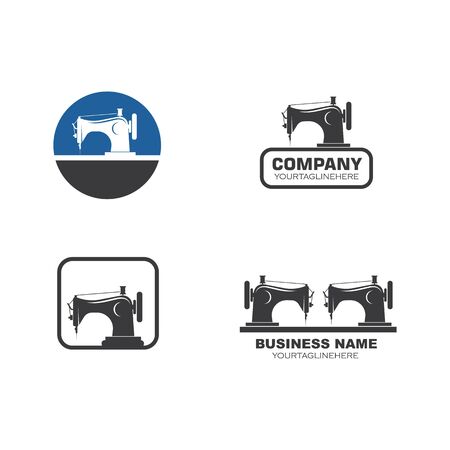sewing machine icon logo vector illustrationのイラスト素材
