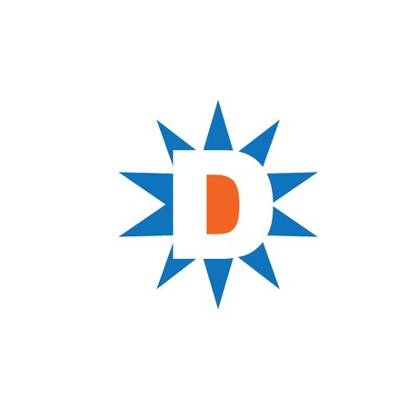d letter logo icon illustration vector designのイラスト素材