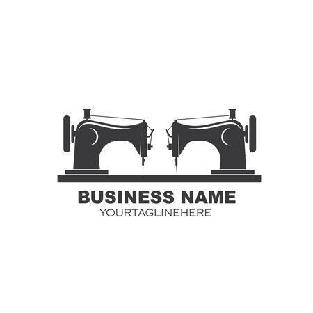 sewing machine icon logo vector illustrationのイラスト素材