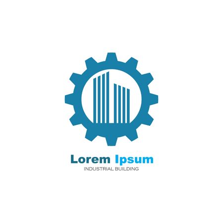 industrial building gear logo icon vector designのイラスト素材