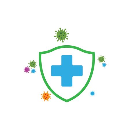 virus and bacteria icon vector illustration design templateのイラスト素材