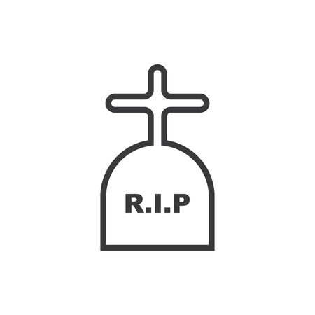 gravestone vector illustration design templateのイラスト素材