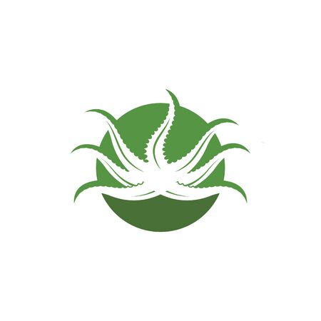 aloevera logo icon vector illustration design templateのイラスト素材