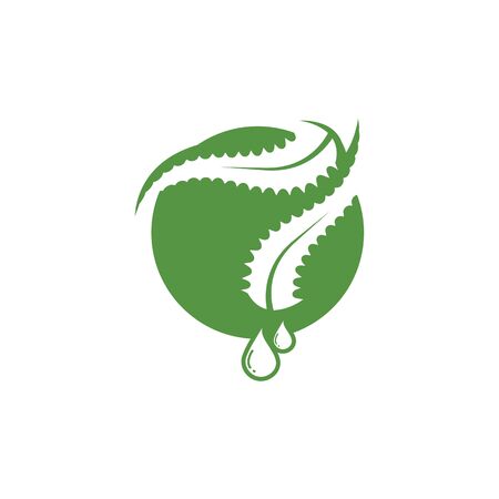 aloevera logo icon vector illustration design templateのイラスト素材