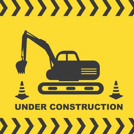 under construction vector illustration design template のイラスト素材