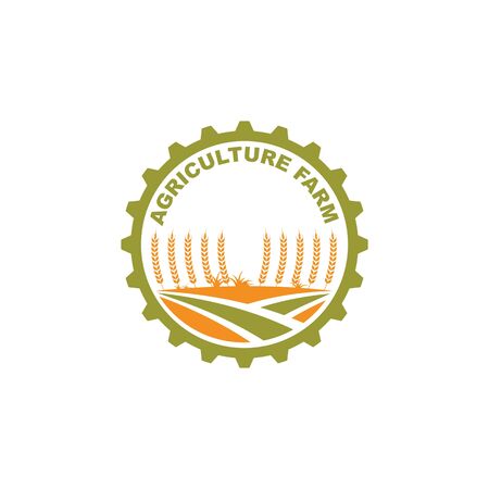 agriculture farm icon logo vector design のイラスト素材