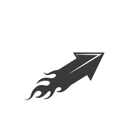 Arrow fire  icon vector illustration  Template designのイラスト素材