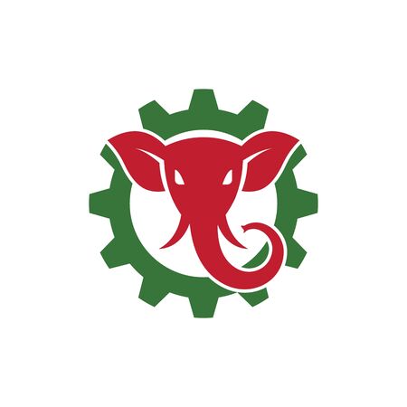 elephant logo vector icon illustration designのイラスト素材