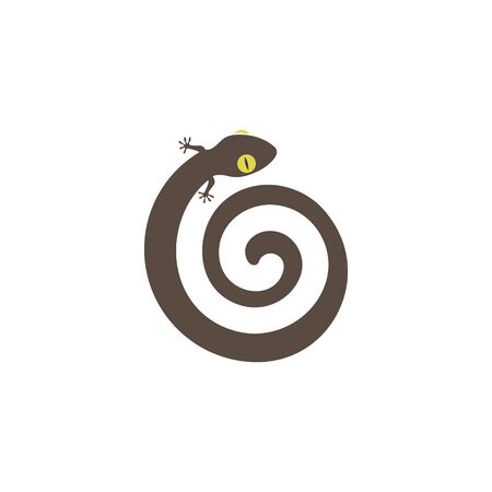 Gecko logo vector icon illustration templateのイラスト素材