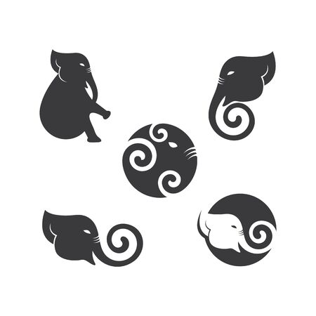 elephant logo vector icon illustration designのイラスト素材