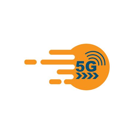 5g signal speed vector icon design templateのイラスト素材
