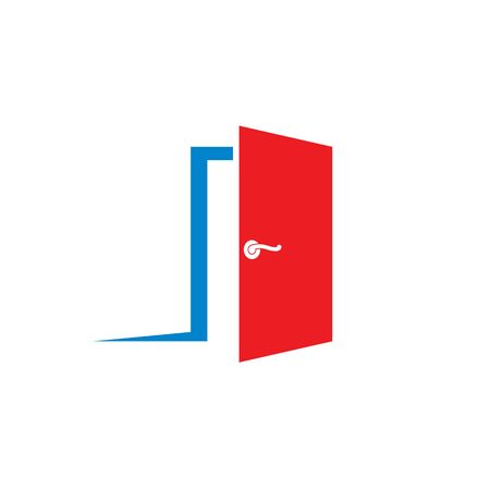the door  icon vector illustration design templateのイラスト素材