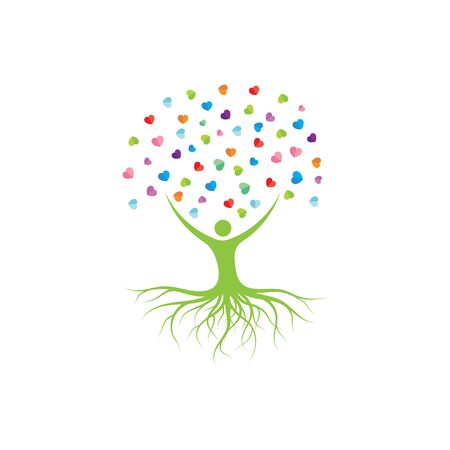 paper love tree concept vector illustration design templateのイラスト素材