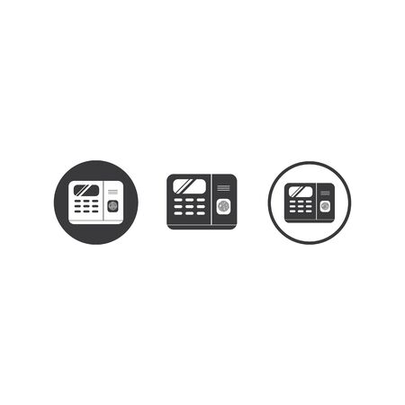 fingerprint scanner machine icon vector illustration design templateのイラスト素材