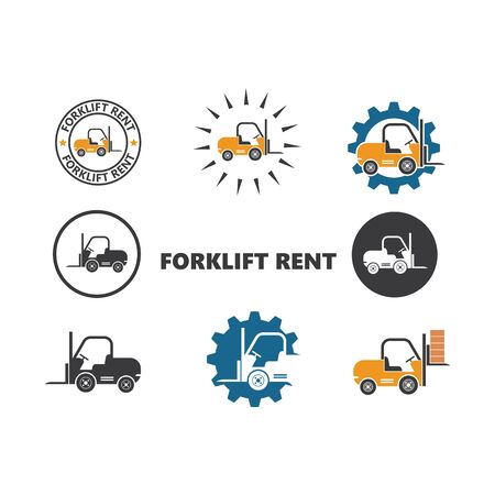 forklift icon vector illustration design templateのイラスト素材