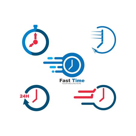 clock vector illustration design templateのイラスト素材